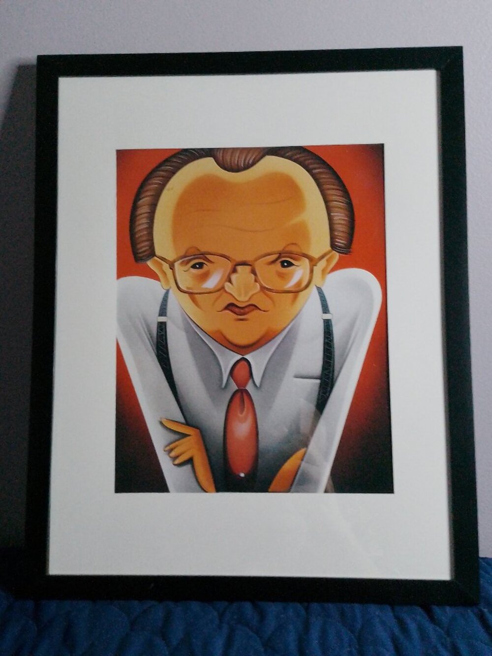 14"X12" CARICATURE OF LARRY KING BY RISKO